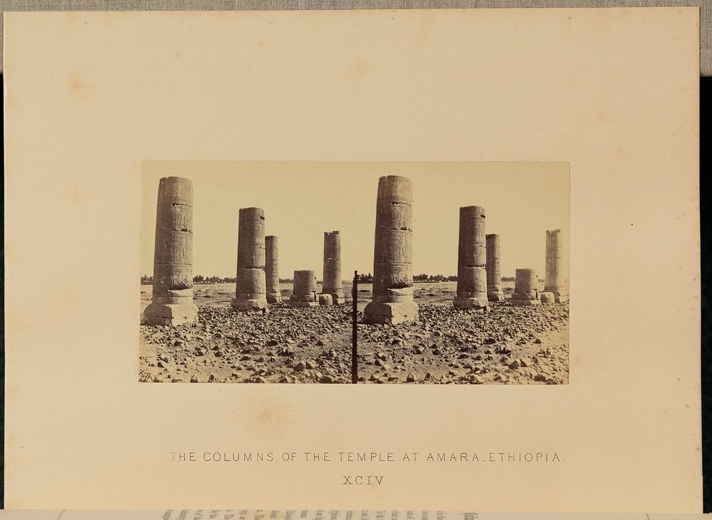 The Columns of the Temple at Amara, Ethiopia by Francis Frith