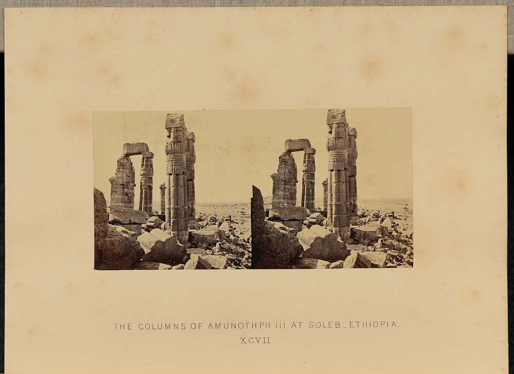 The Columns of Amunothph III at Soleb, Ethiopia by Francis Frith