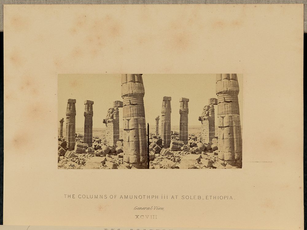 The Columns of Amunothph III at Soleb, Ethiopia. General View by Francis Frith