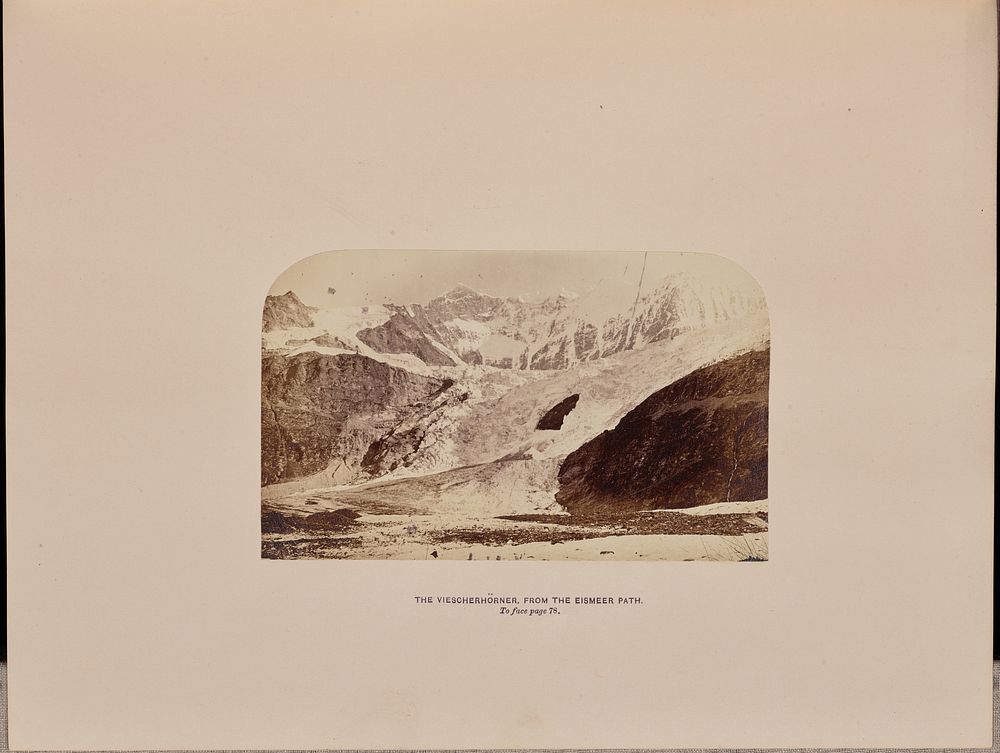 The Viescherhörner from the Eismeer Path by Ernest H Edwards