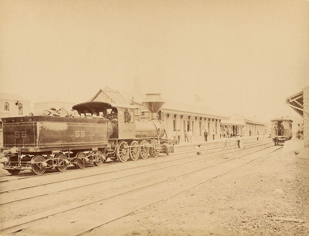 Mexico. The Apizaco Station, Mexican Railroad by Abel Briquet