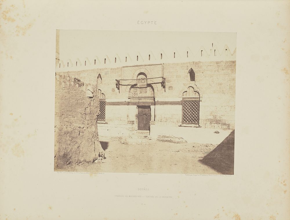 Souâdj. Tombeau de Mourad-Bey - Entrée de la Mosquée by Félix Teynard