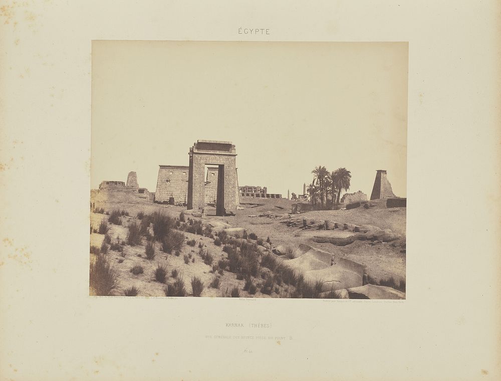 Karnak (Thèbes). Vue Générale des Ruines prise du Point B by Félix Teynard