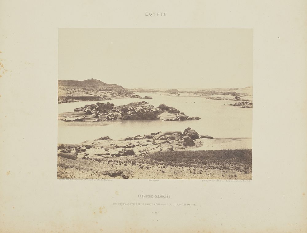 Première Cataracte. Vue Générale prise de la Point Méridionale de l'Ile d'Éléphantine by Félix Teynard