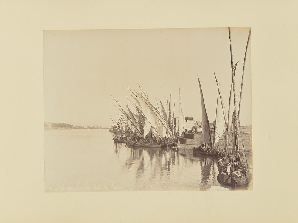 Port de Boulac près du Caire by Félix Bonfils