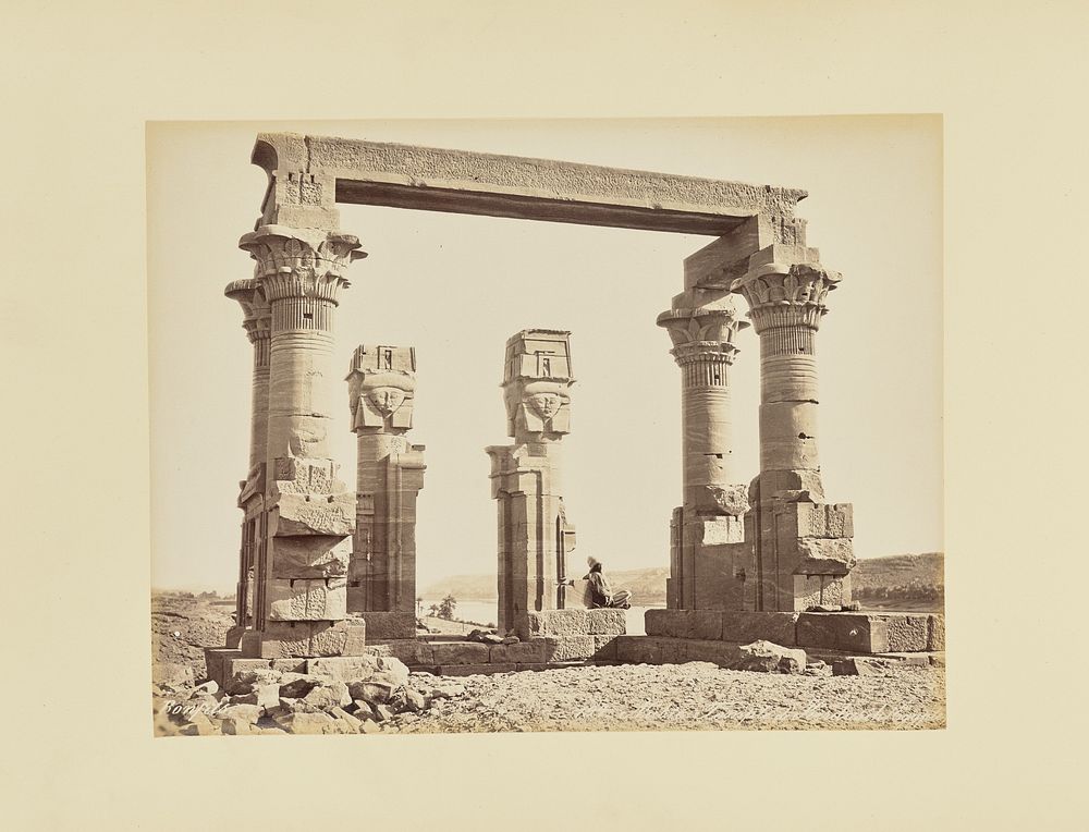 Nubie. Temple de Kerdasêh (Égypte) by Félix Bonfils