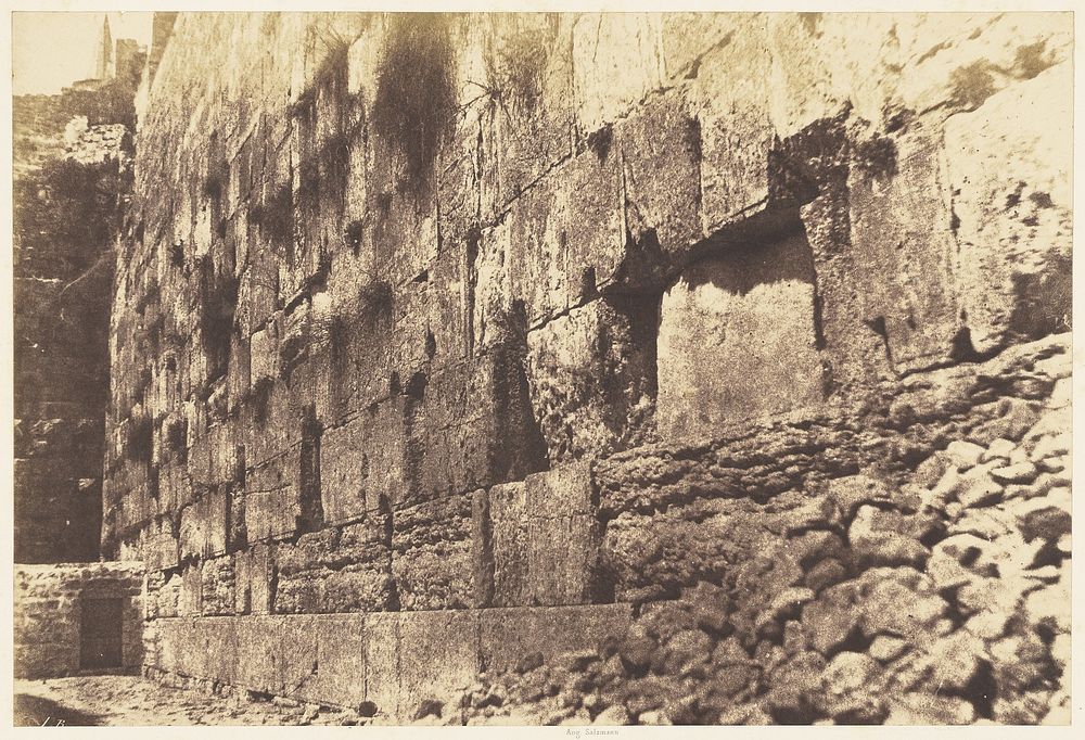 Jérusalem. Enceinte du Temple, côté Ouest. Heit-el-Morharby by Auguste Salzmann and Louis Désiré Blanquart Evrard