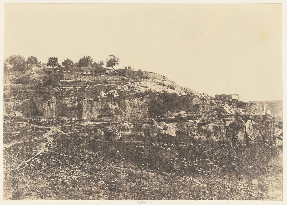 Jérusalem. Village de Siloam. Monolithe de forme égyptienne 3 by Auguste Salzmann and Louis Désiré Blanquart Evrard