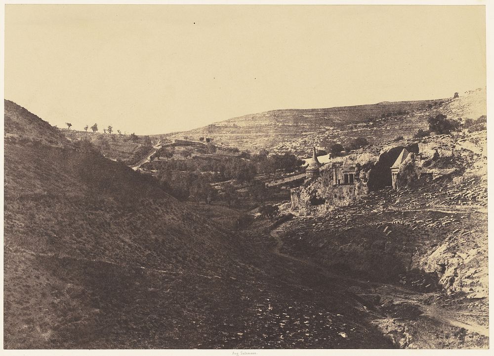 Jérusalem. Vallée de Josaphat by Auguste Salzmann and Louis Désiré Blanquart Evrard