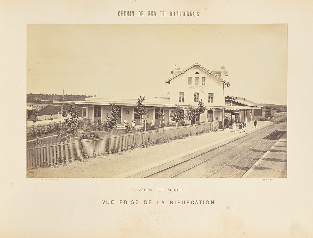Station de Moret, Vue Prise de la Bifurcation by Auguste Hippolyte Collard