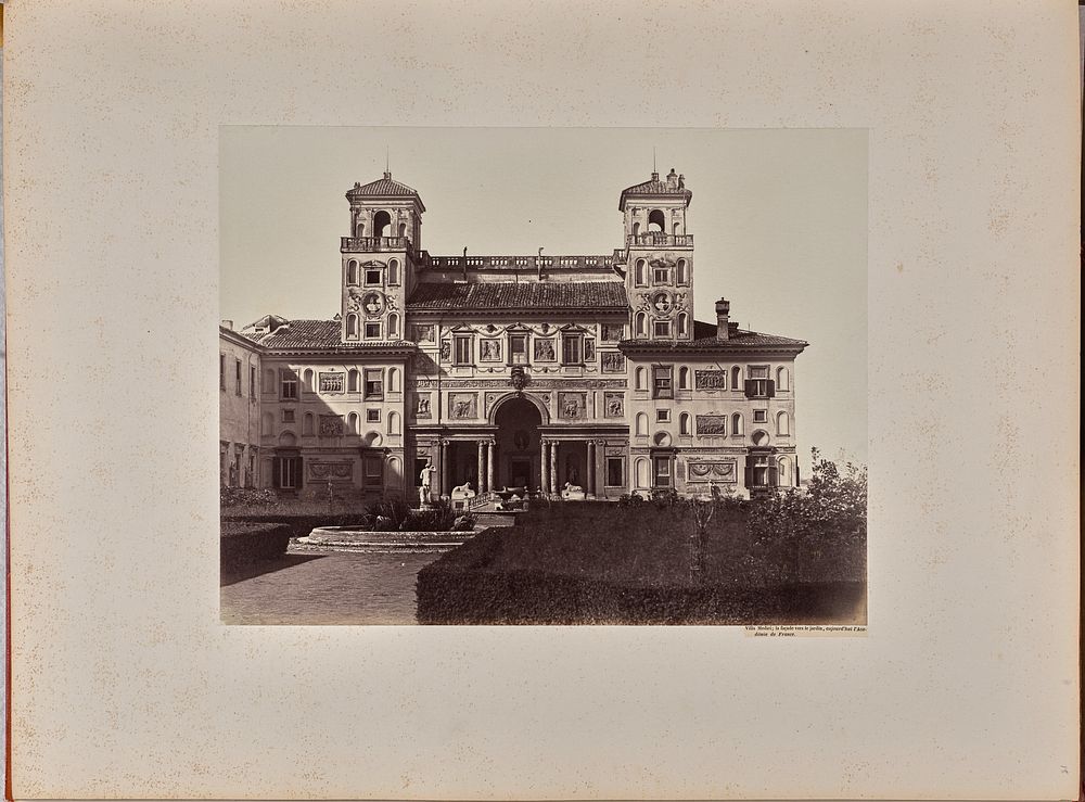 Villa Medici; la façade vers le jardin, aujourd'hui l'Académie de France by James Anderson