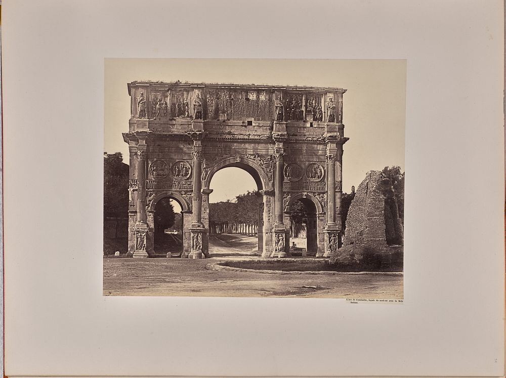 L'Arc de Constantin, façade du nord-est avec la Meta Sudans by James Anderson