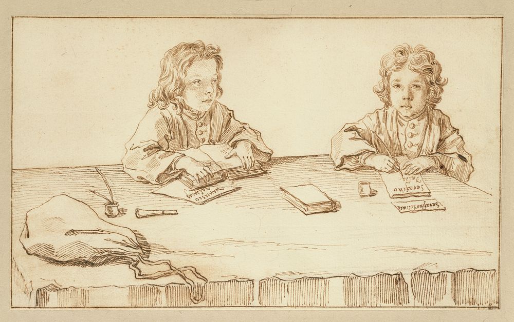 Portraits of Serafino and Francesco Falzacappa by Pier Leone Ghezzi