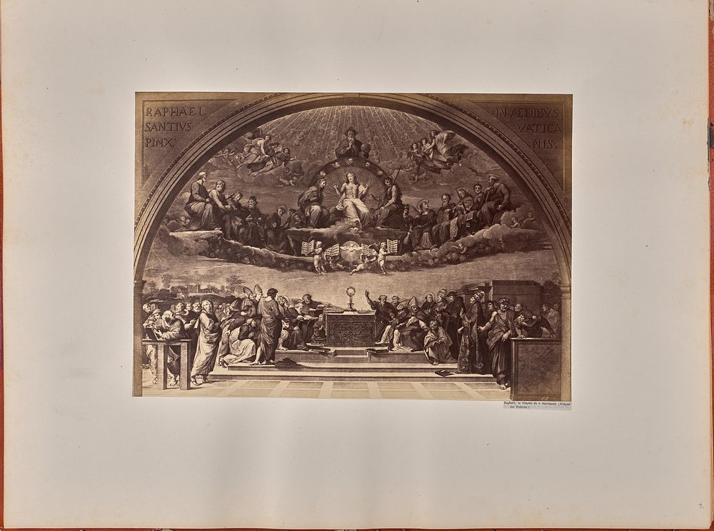 Raphaël, la Dispute du Saint Sacrément (fresque du Vatican) by James Anderson