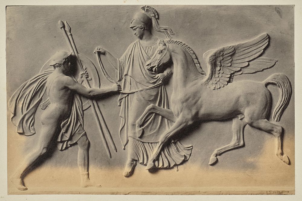 "Minerva Bringing Pegasus to Bellerophon" by John Gibson