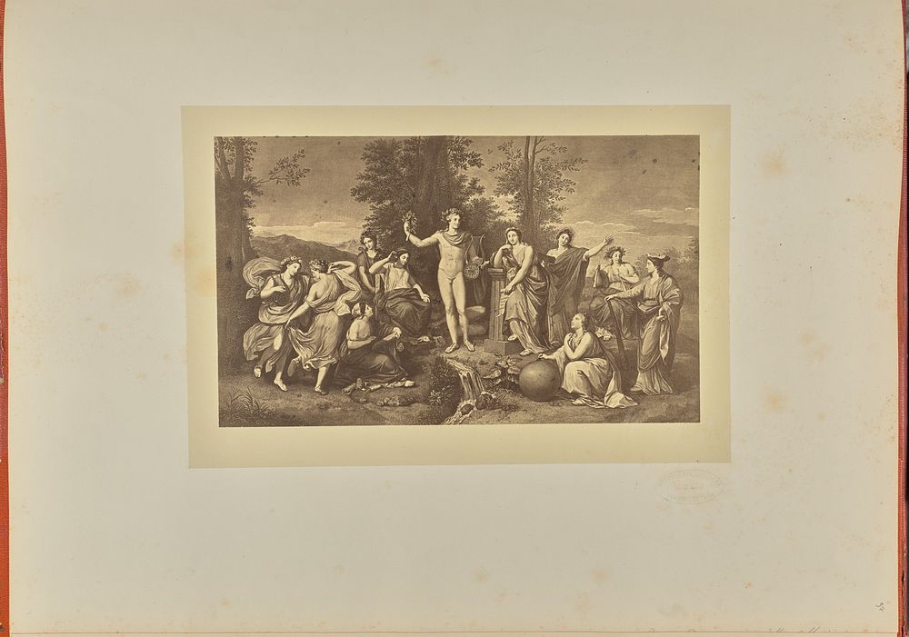 Engraving after "Apollo and the Muses on Parnassus" by Anton Raphael Mengs by Tommaso Cuccioni