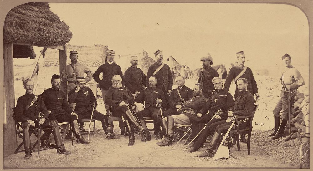 Group. Lieutenant General Sir S. J. Browne and staff with Generals Macpherson, Tytler Gough and Appleyard. Safed Sang by…