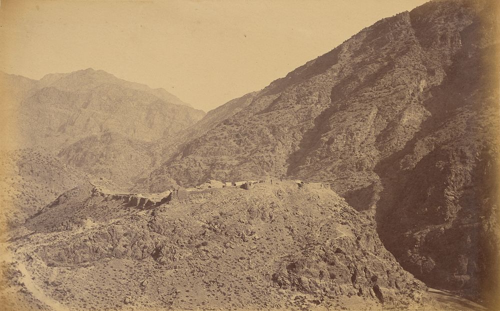 Ali Musjid and surroundings, from left of the 3 Peaks forming Enemy's right defence by John Burke