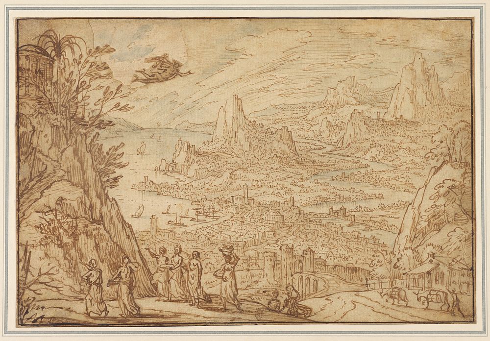 An Extensive Estuary Landscape with the Story of Mercury and Herse by Tobias Verhaecht