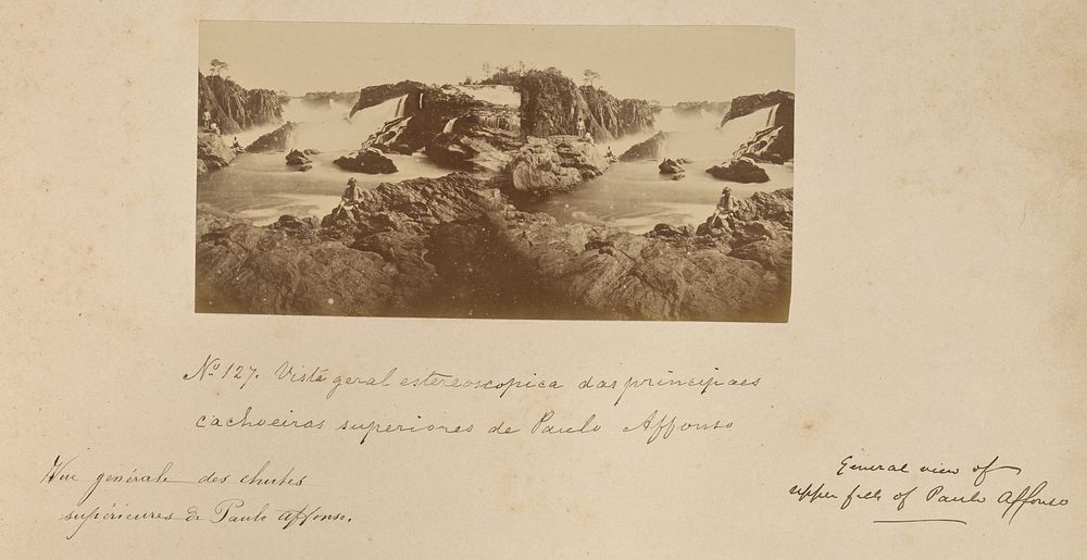 Vista genal estereoscopica das principaes cachoeiras superiores de Paulo Affonso by Marc Ferrez