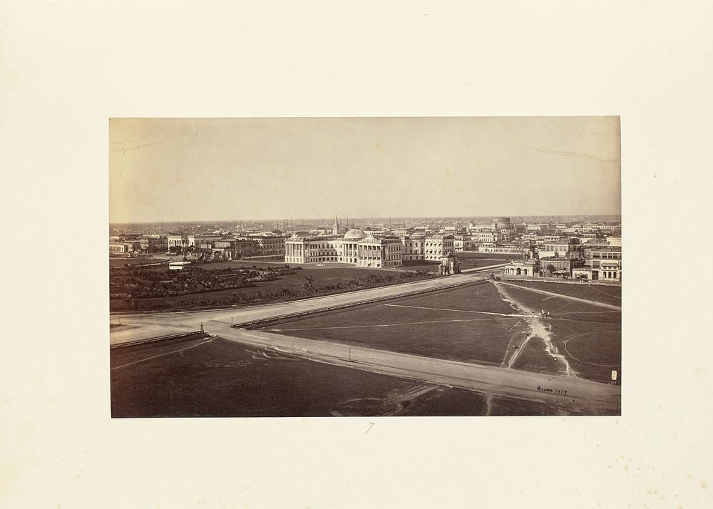 Panoramic View of Calcutta, from the Ochterlony Monument. P.III. by Samuel Bourne