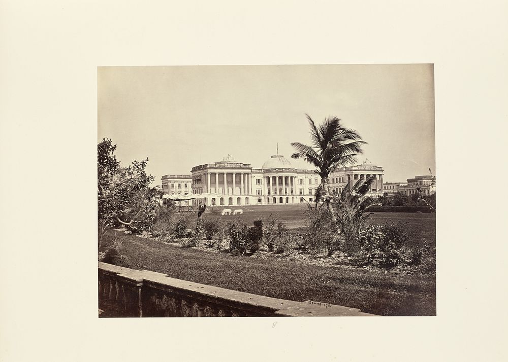 Calcutta; Government House, with the Garden by Samuel Bourne