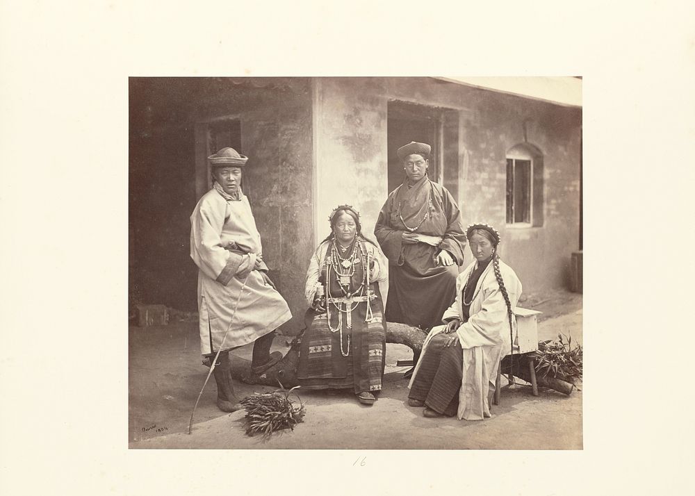 Darjeeling; Group of Bhooteas by Samuel Bourne