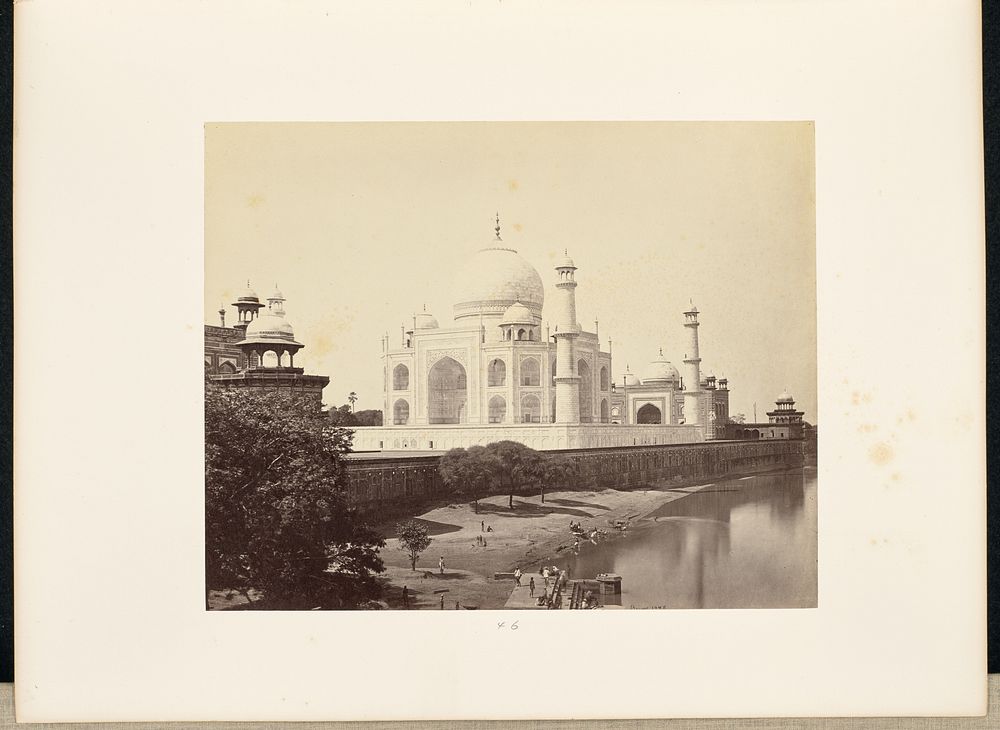 Agra; The Taj, from the River by Samuel Bourne