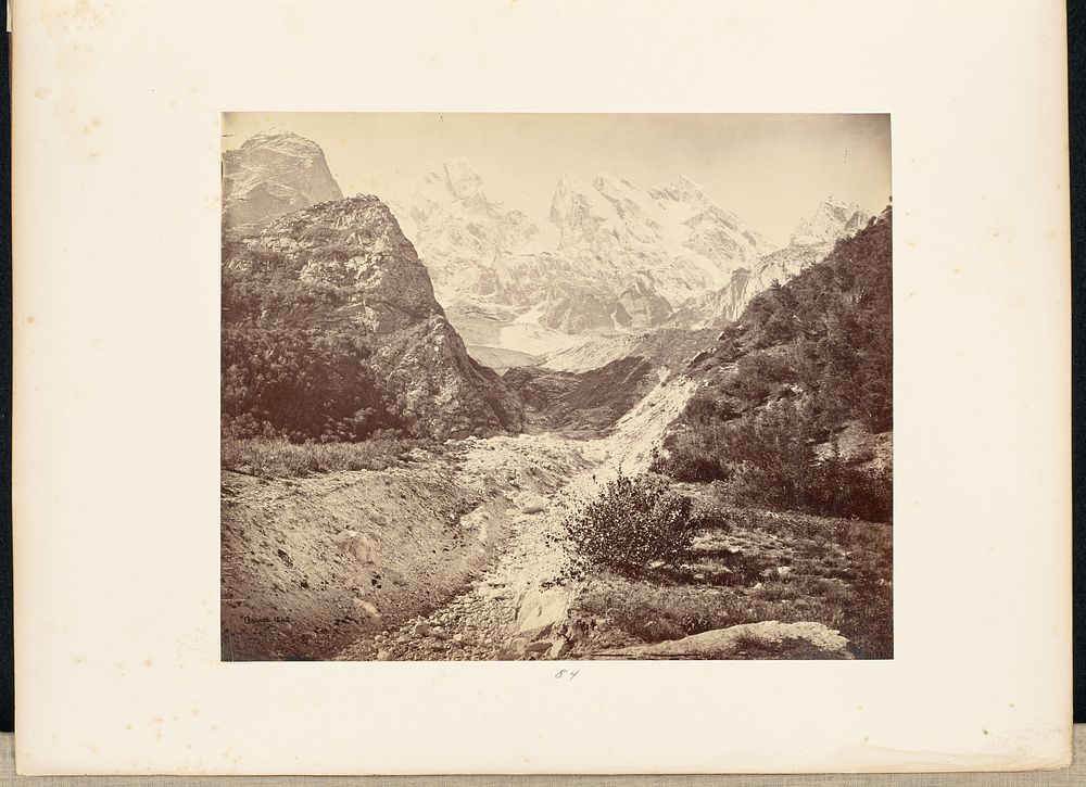 Snowy Peaks near the Gangootri Glacier by Samuel Bourne