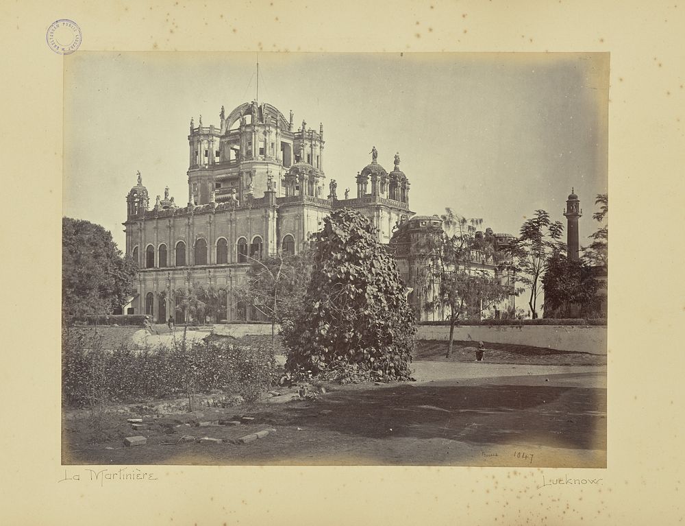 Lucknow; La Martiniere [sic], from the Garden by Samuel Bourne
