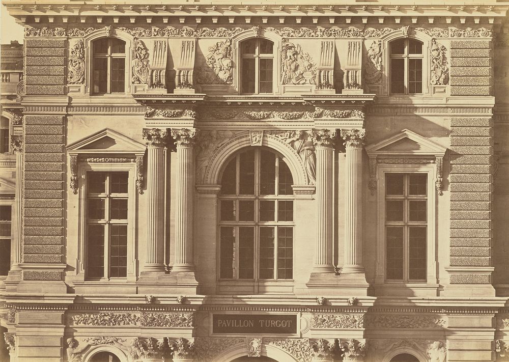 The First and Second Floors of the Pavillon Turgot, Louvre, Paris by Édouard Baldus