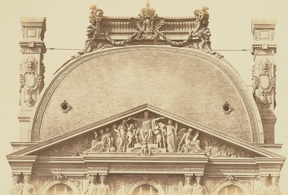 The Roof and Attic of the Pavillon Richelieu, Louvre, Paris by Édouard Baldus