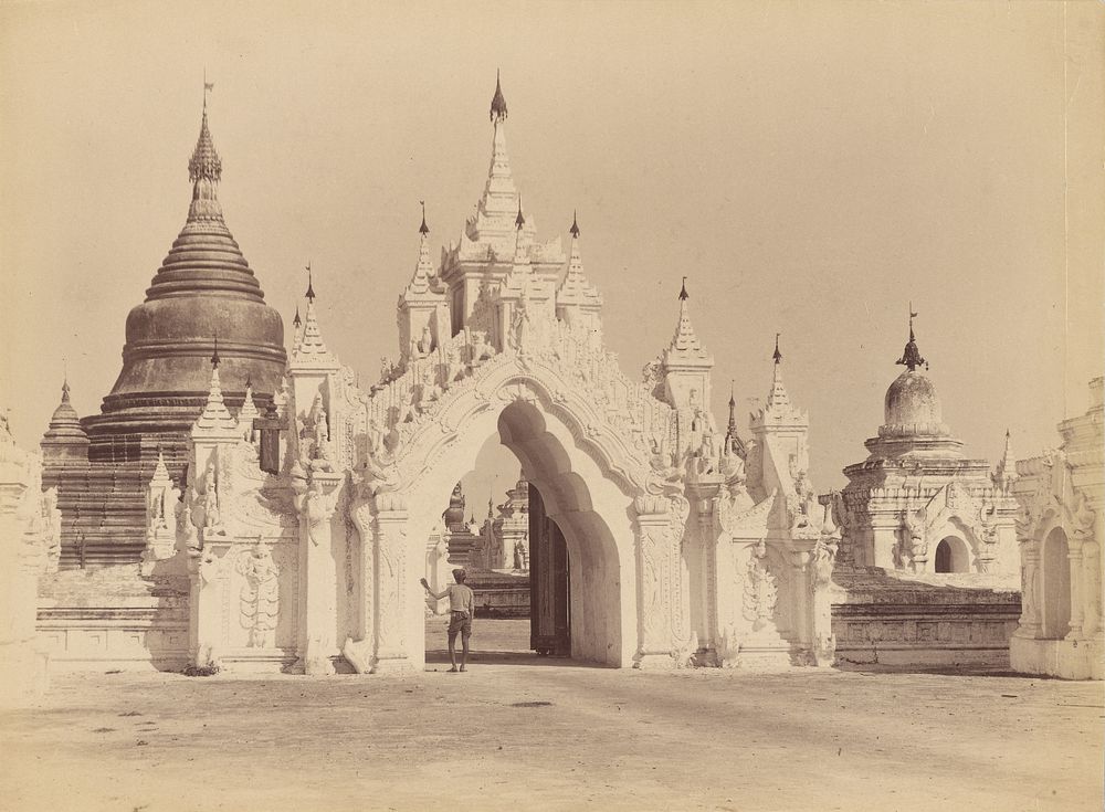 Gateway and Central Pagoda of the 450 Tables of the Law by Felice Beato