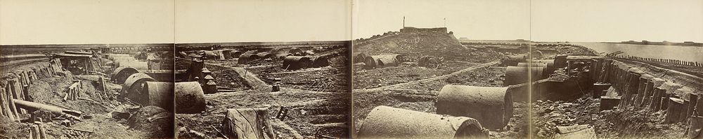 Panorama - Interior of the North Fort after its capture by Felice Beato and Henry Hering