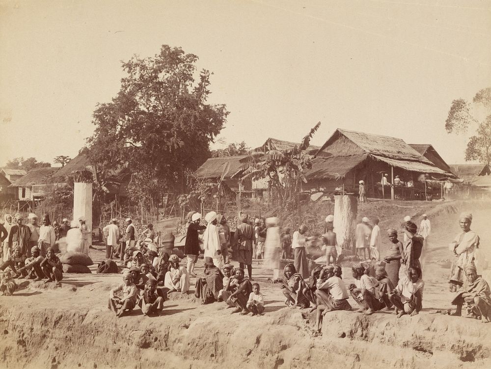 Burmese Village by Felice Beato