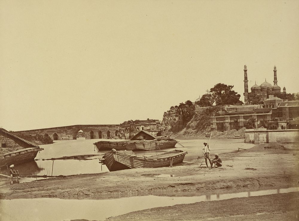 Stone Bridge and the New Fortifications, Lucknow by Felice Beato
