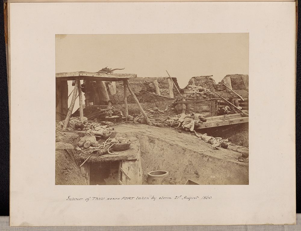 Interior of the English Entrance to North Fort on 21st August, 1860 by Felice Beato