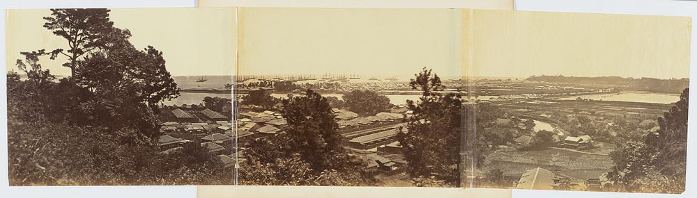 Panorama, Yokohama from Governors Hill by Felice Beato