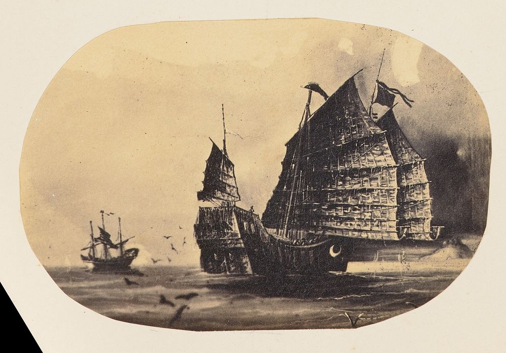 Photographic Copy of a Drawing of a Chinese Junk Ship