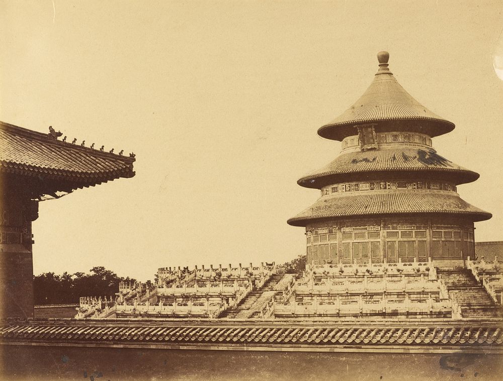 Temple of Heaven from the Place Where the Priests are Burnt in the Chinese City of Pekin. October 1860 by Felice Beato