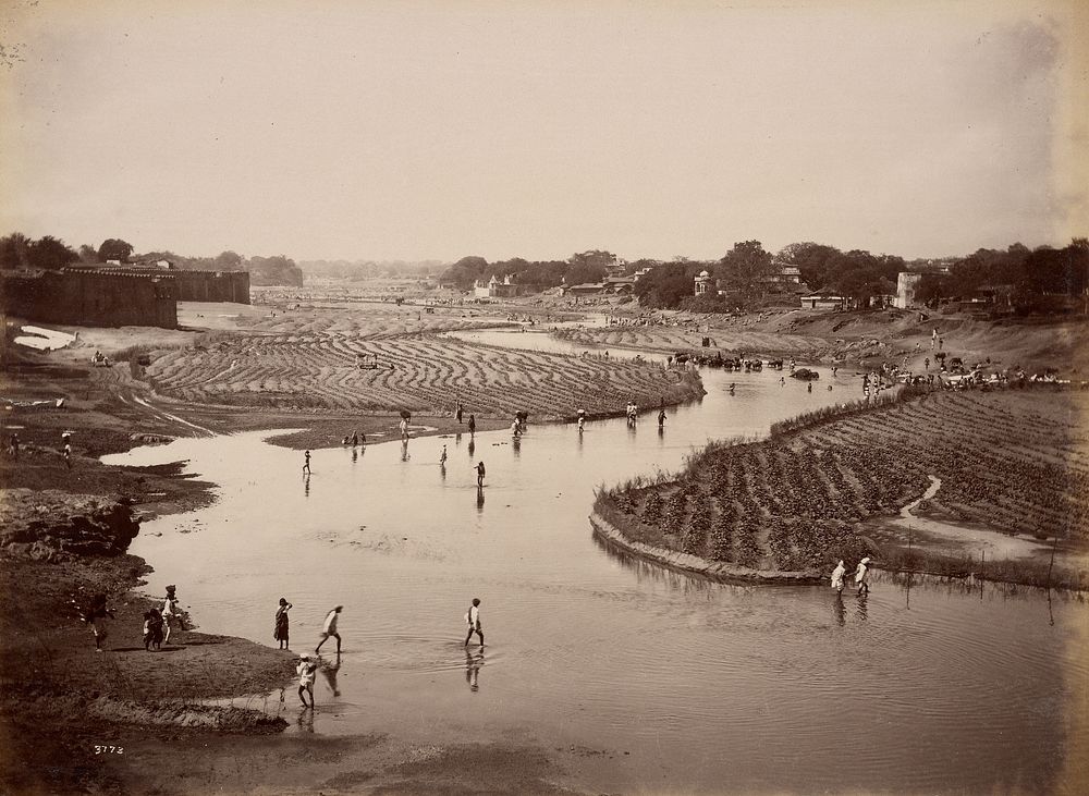 Moosi River, Hyderabad by Lala Deen Dayal