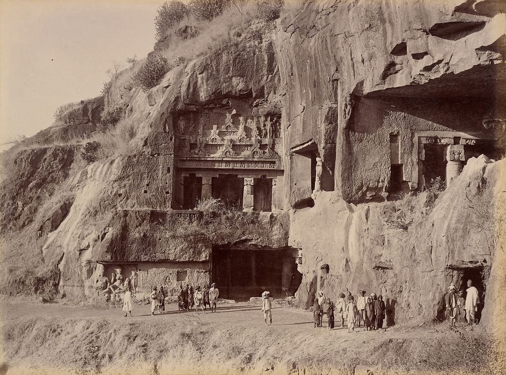 Deowara Caves, Ellora by Lala Deen Dayal