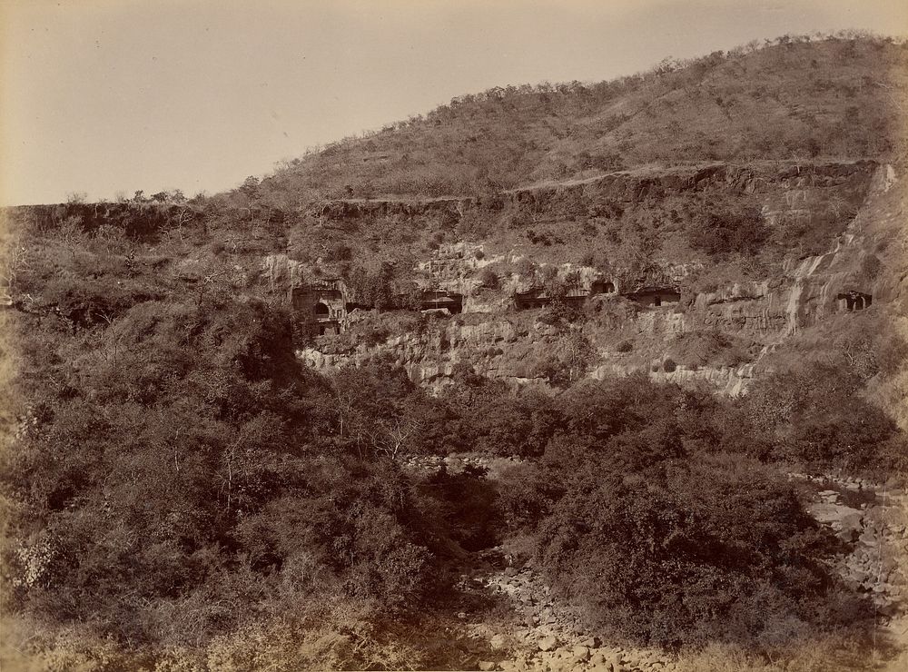 Hill of Ajunta Caves by Lala Deen Dayal