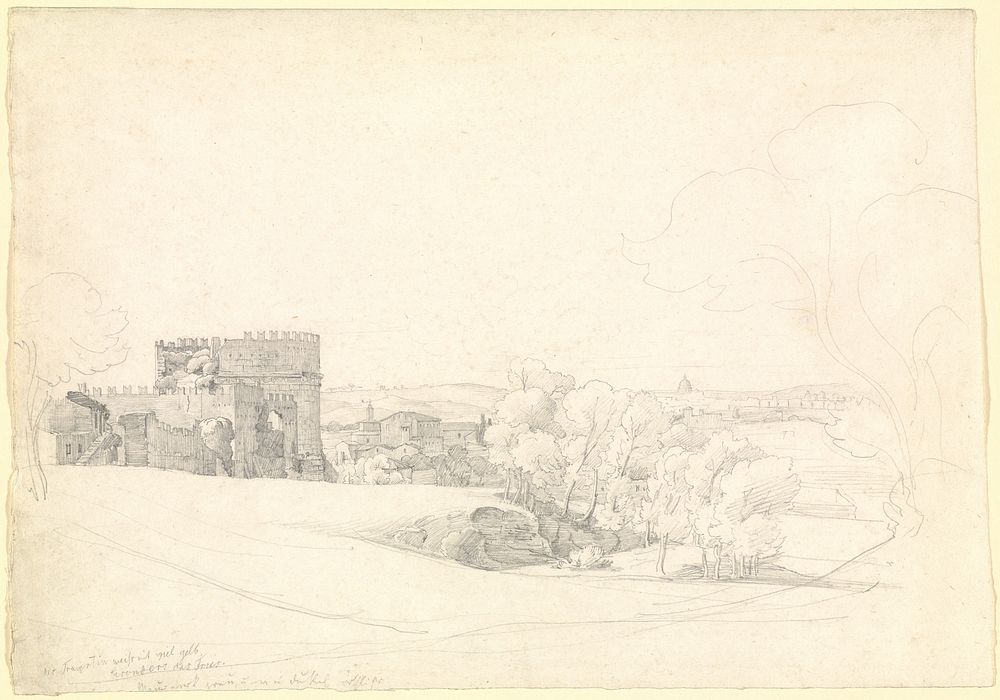 Via Appia Antica with the Tomb of Cecilia Metella by Ernst Fries