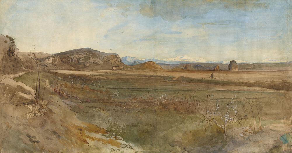 Campagna Landscape on the Via Flaminia by Franz Albert Venus