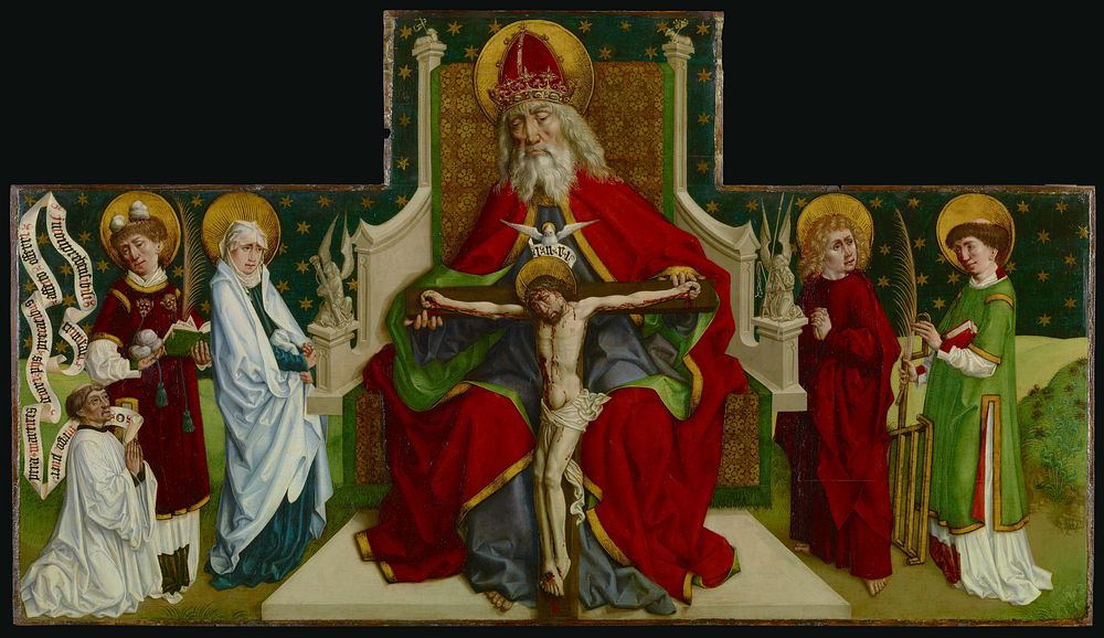 The Trinity with the Virgin, Saints John the Evangelist, Stephen and Lawrence and a Donor by Peter Hemmel von Andlau