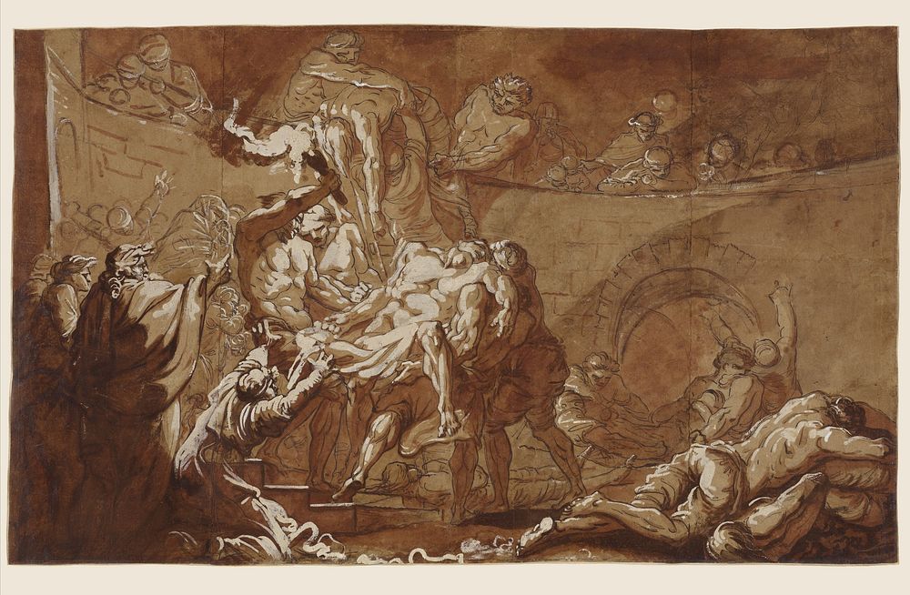 Tobias Burying the Dead by Jean Baptiste Deshays