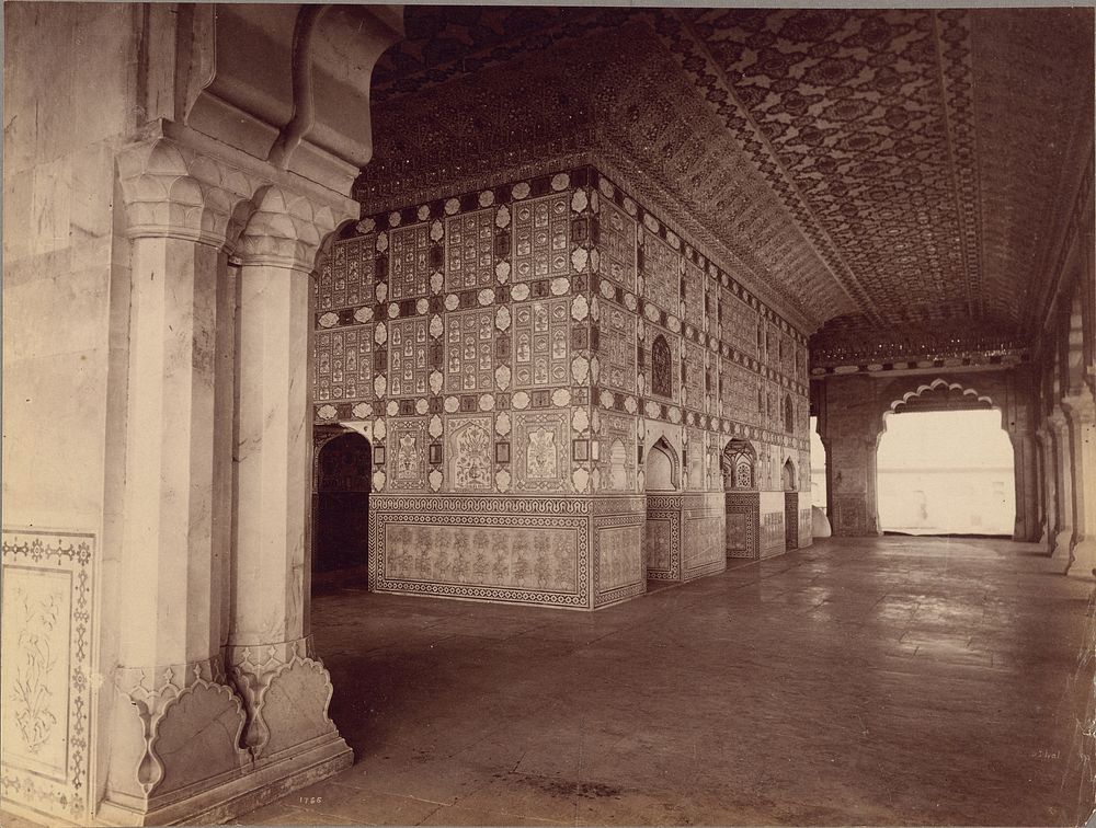 Interior of Sheesh Mahal - Amber by Lala Deen Dayal