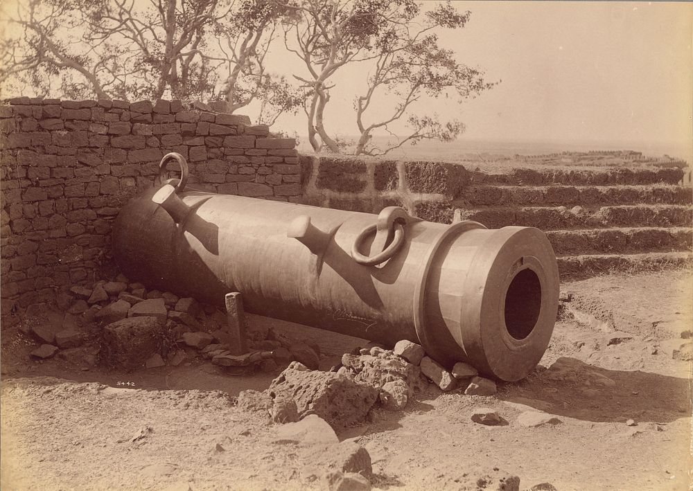 Old Gun of Beder Fort by Lala Deen Dayal