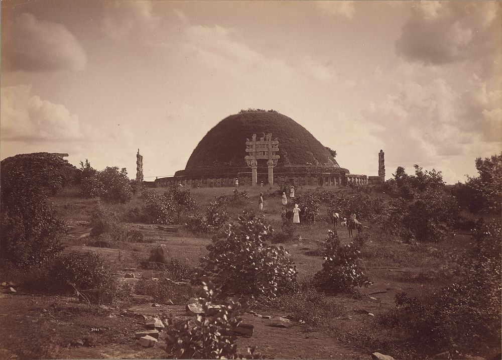 General View of Sanchi Tope from North by Lala Deen Dayal